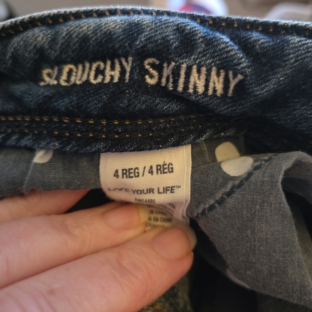 American Eagle Outfitters Slouchy Skinny Jeans - Blue Womens Size 4 Regular